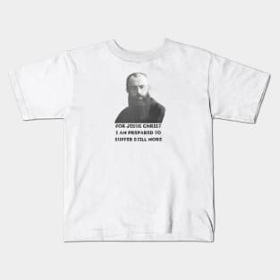 St Maximilian Kolbe Sticker Kids T-Shirt